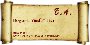 Bogert Amélia névjegykártya